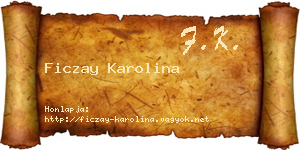 Ficzay Karolina névjegykártya
