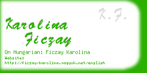 karolina ficzay business card